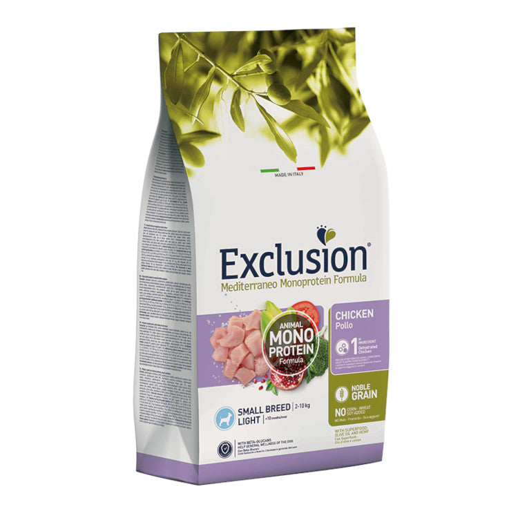 Exclusion Mediterraneo Monoprotein Small Light Pollo 2 Kg Exclusion Mediterraneo Monoprotein Small Light Pollo 2 Kg